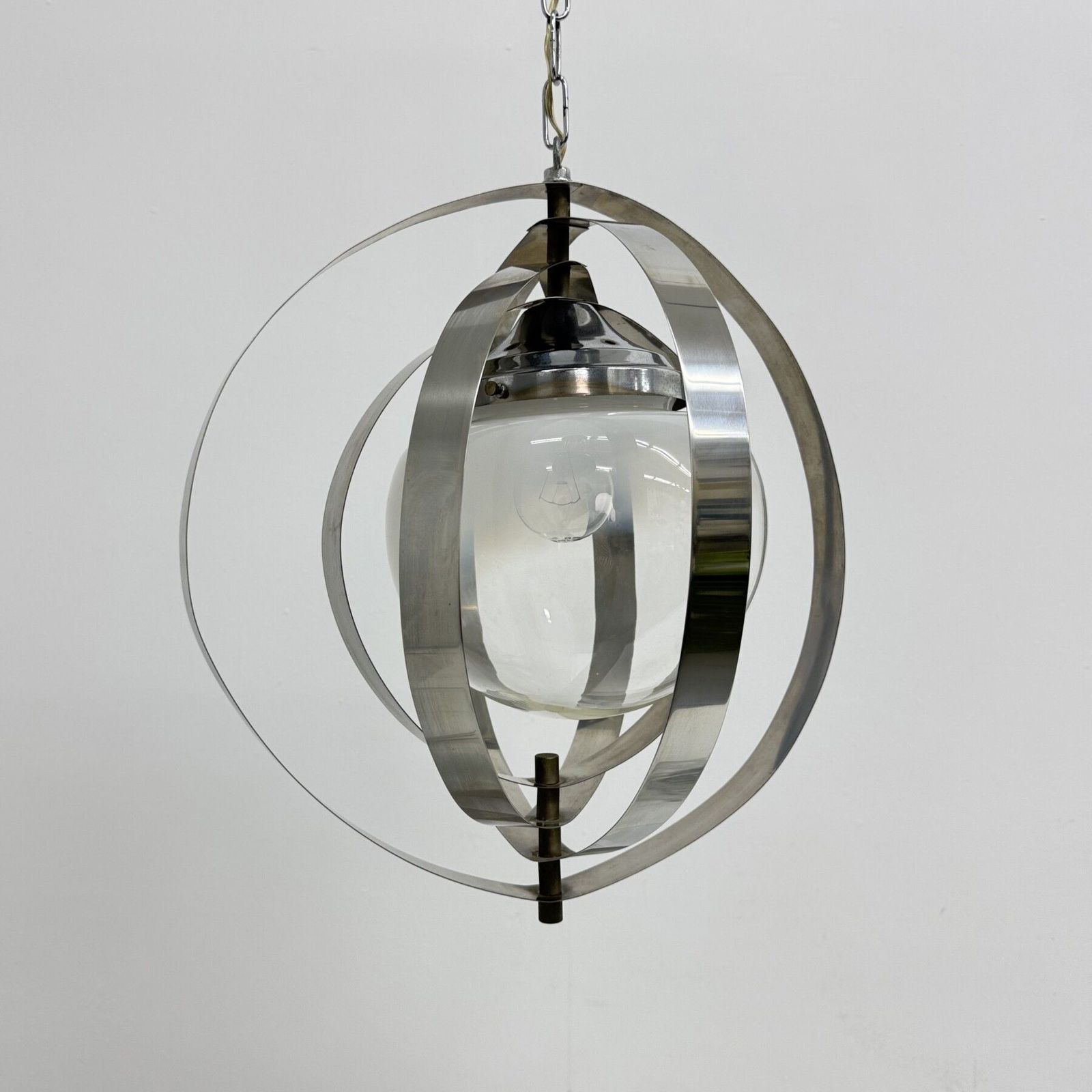 Verlichting Mid-Century glazen bol hanglamp, Space Age design, jaren 1970, Italië photo