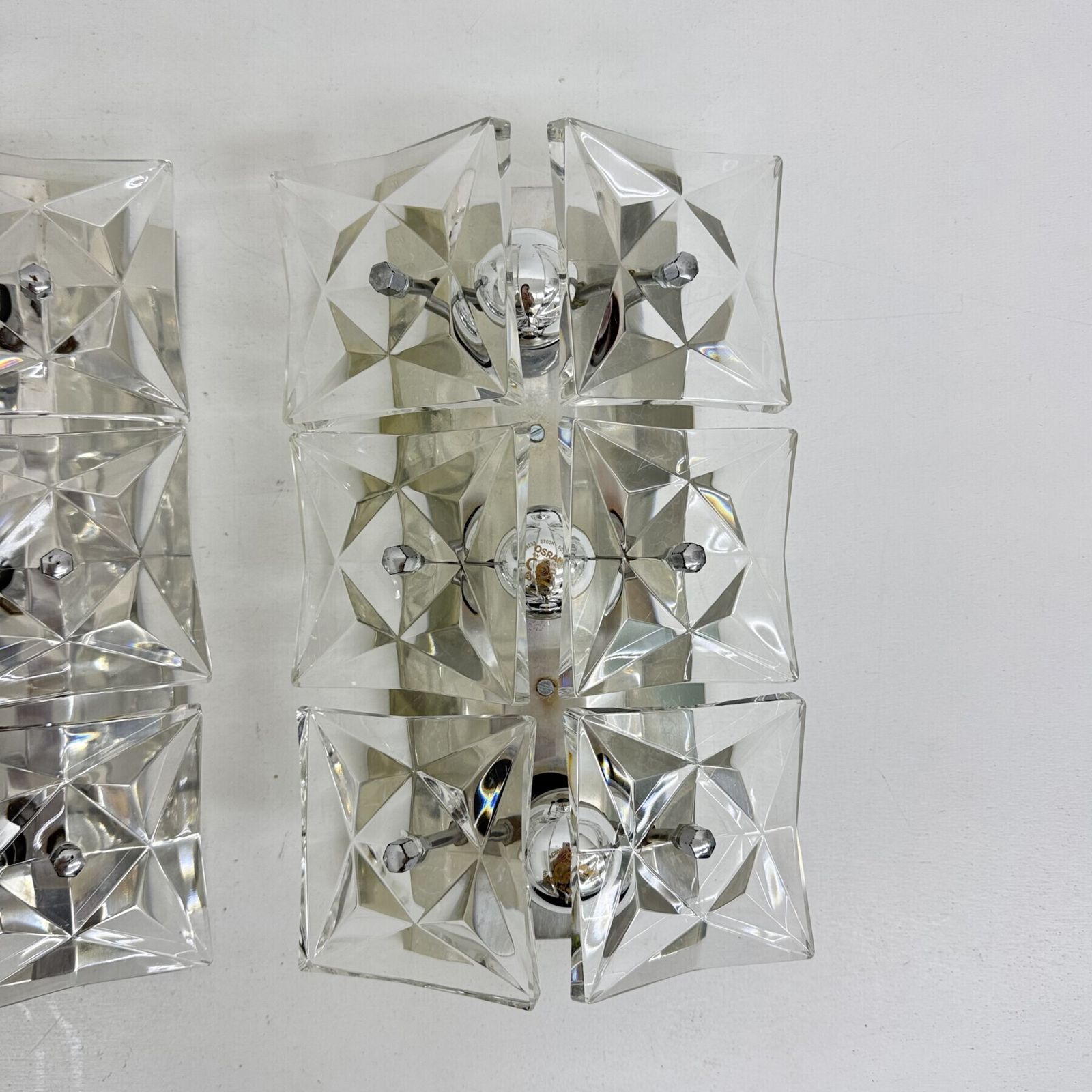1 van 3 Mid-Century Grote Kristallen Wandlamp van Kinkeldey, Duitsland, jaren 1970 photo buy