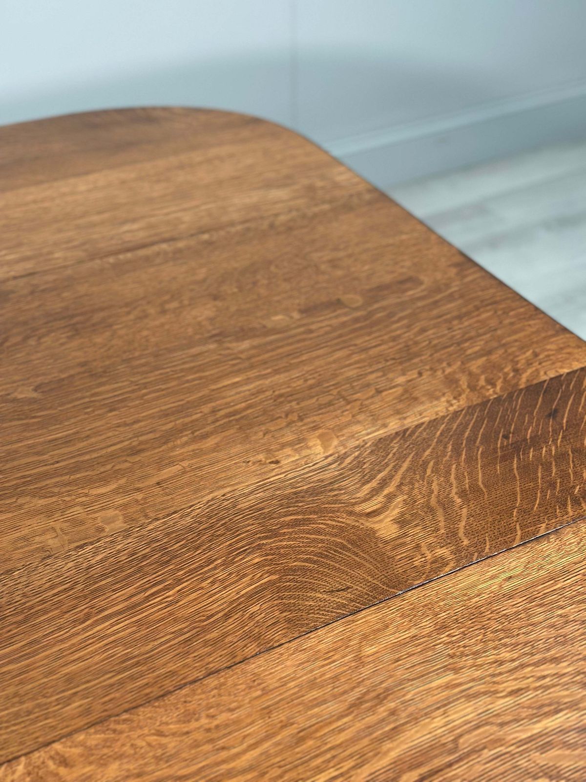 333.0 Antique Oak Drop Leaf Dining Table photo