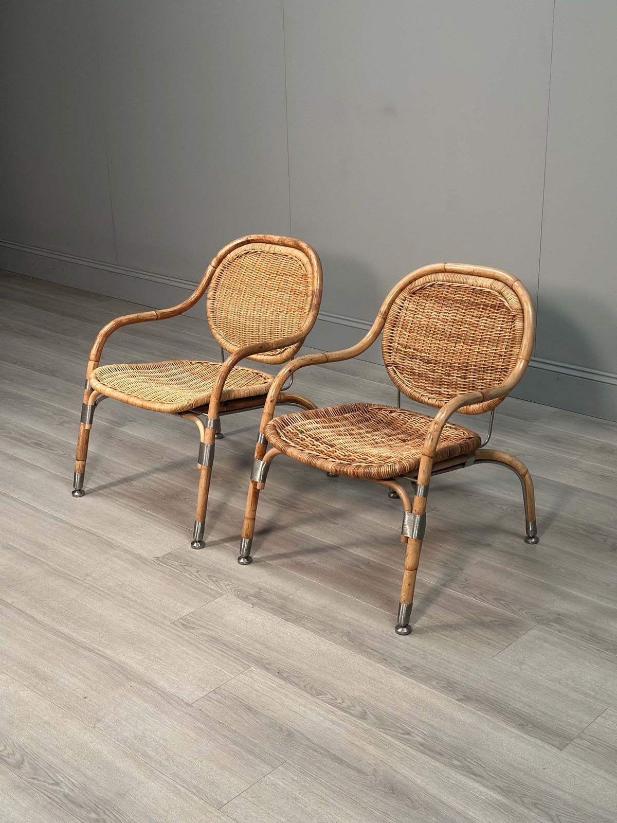 Vintage Ikea Wicker Chairs Designed By Mats Theselius For 'Ps Edition’ photo for sale