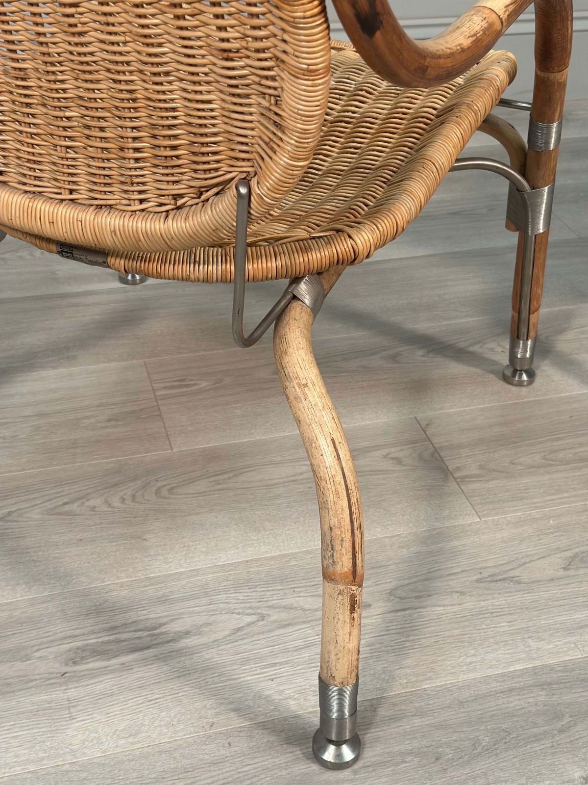 photo for sale Vintage Ikea Wicker Chairs Designed By Mats Theselius For 'Ps Edition’