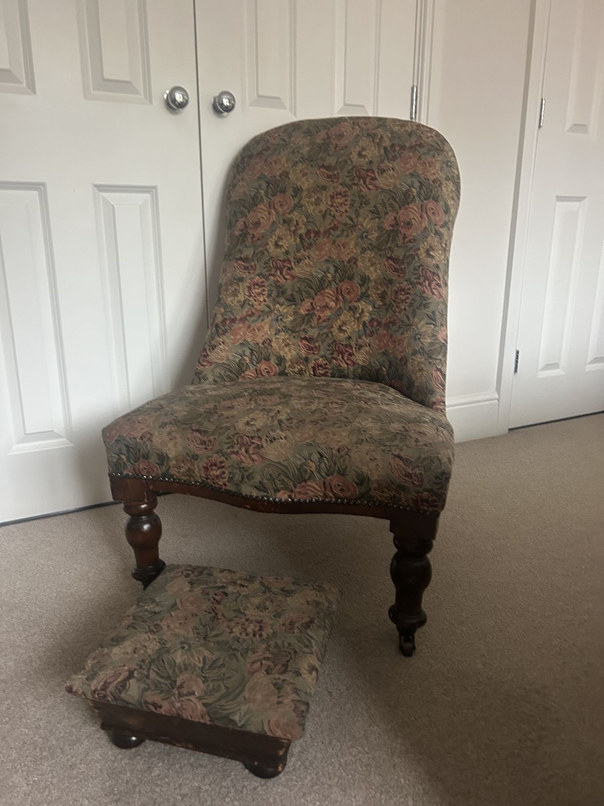 Victorian Nursing Chair With Foot Stool photo buy