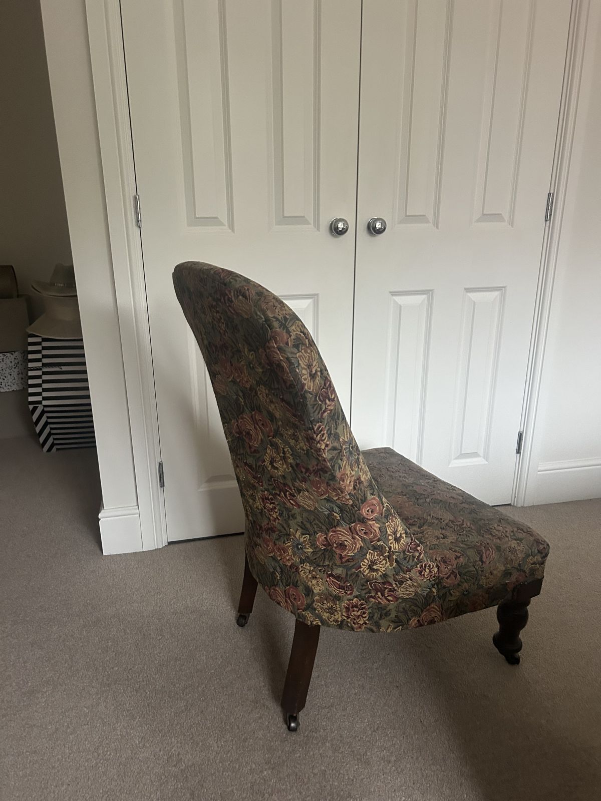 Victorian Nursing Chair With Foot Stool photo Furniture