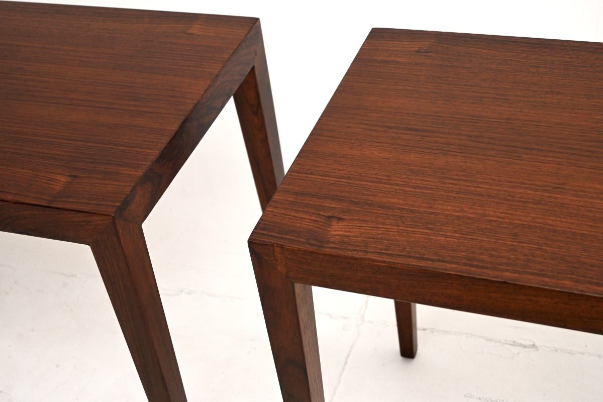 Pair Of Danish Vintage Rosewood Side Tables By Severin Hansen For Haslev photo 1885.0