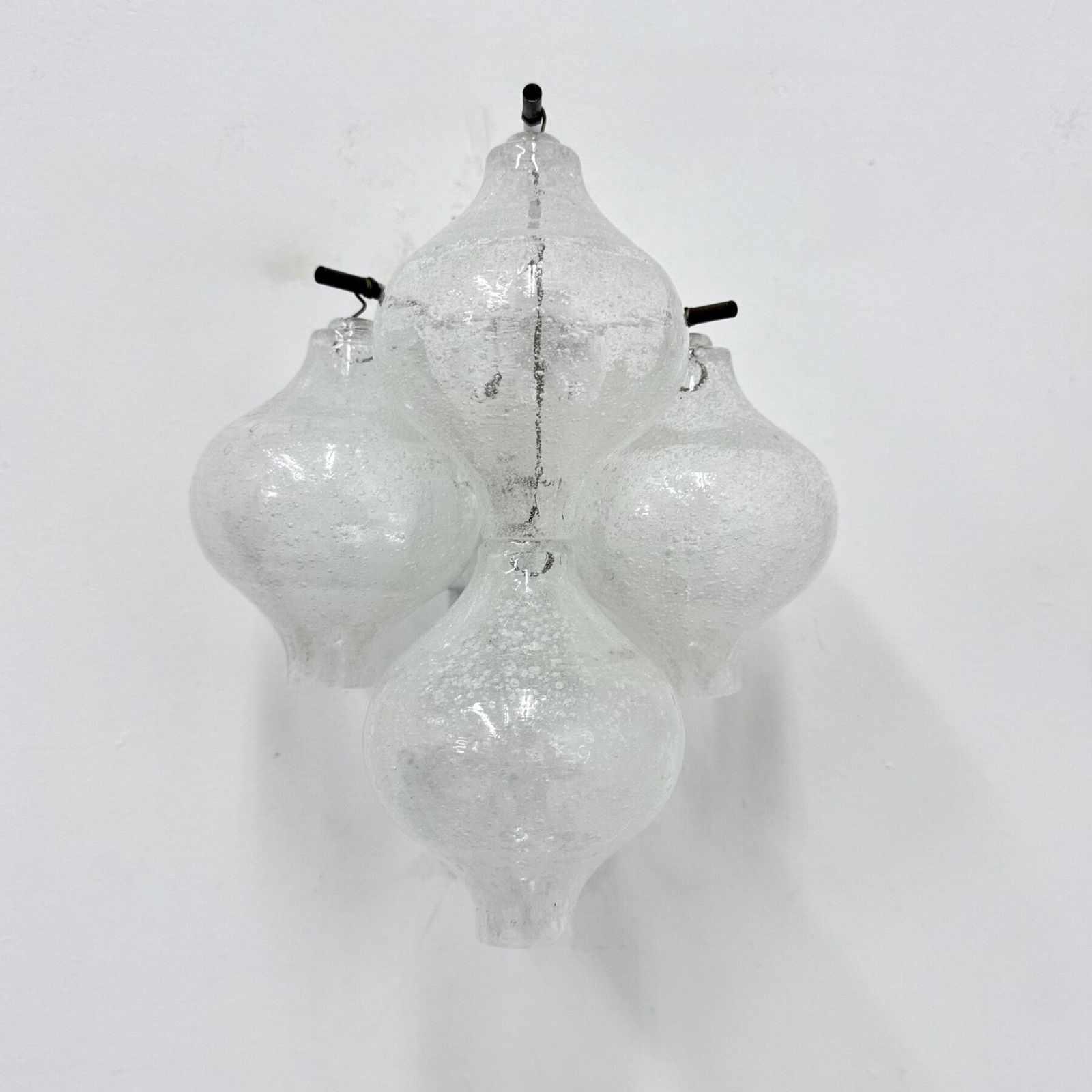 Mid Century Tulipan Glass Pair Of Sconce By Kalmar, Austria , 1960s photo for sale