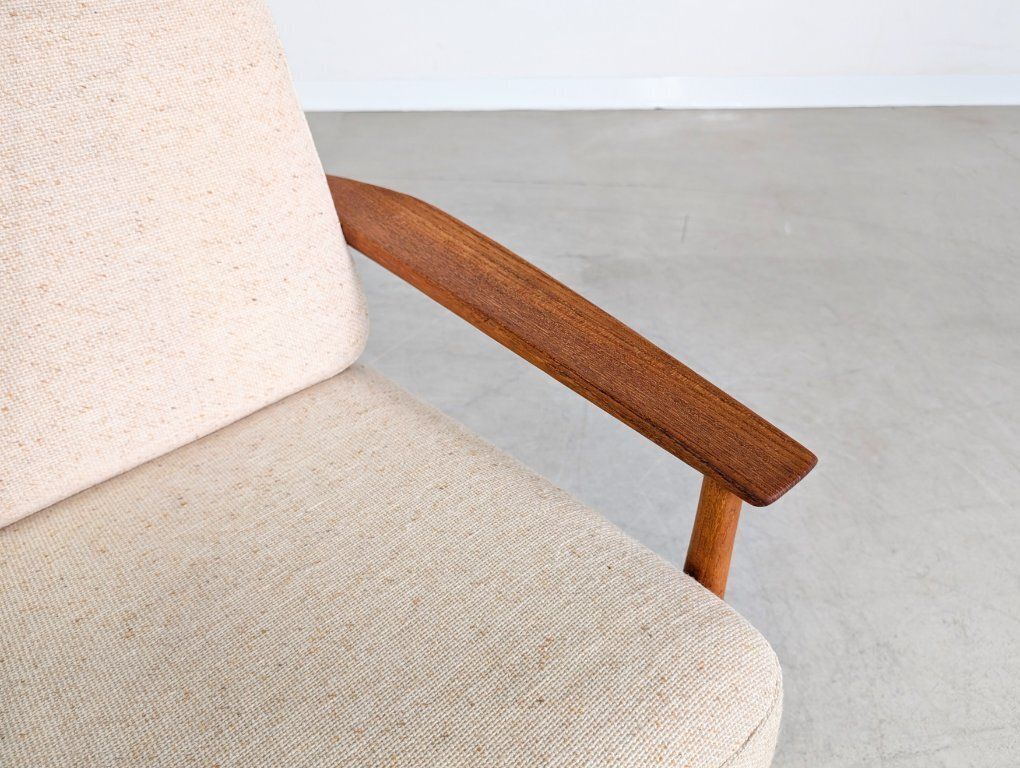 Original Set Of 2 Midcentury Armchairs Teak Easy Chair Vintage 1960 photo vintage