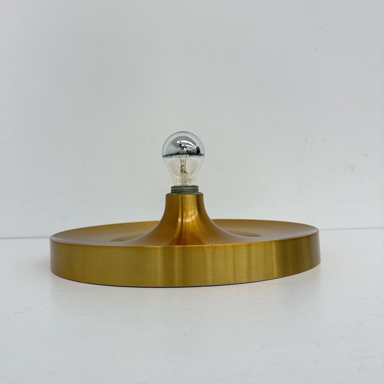 Vintage Rose Gold Disc Wall Lamp Sconce , 1970s Germany photo 294.0
