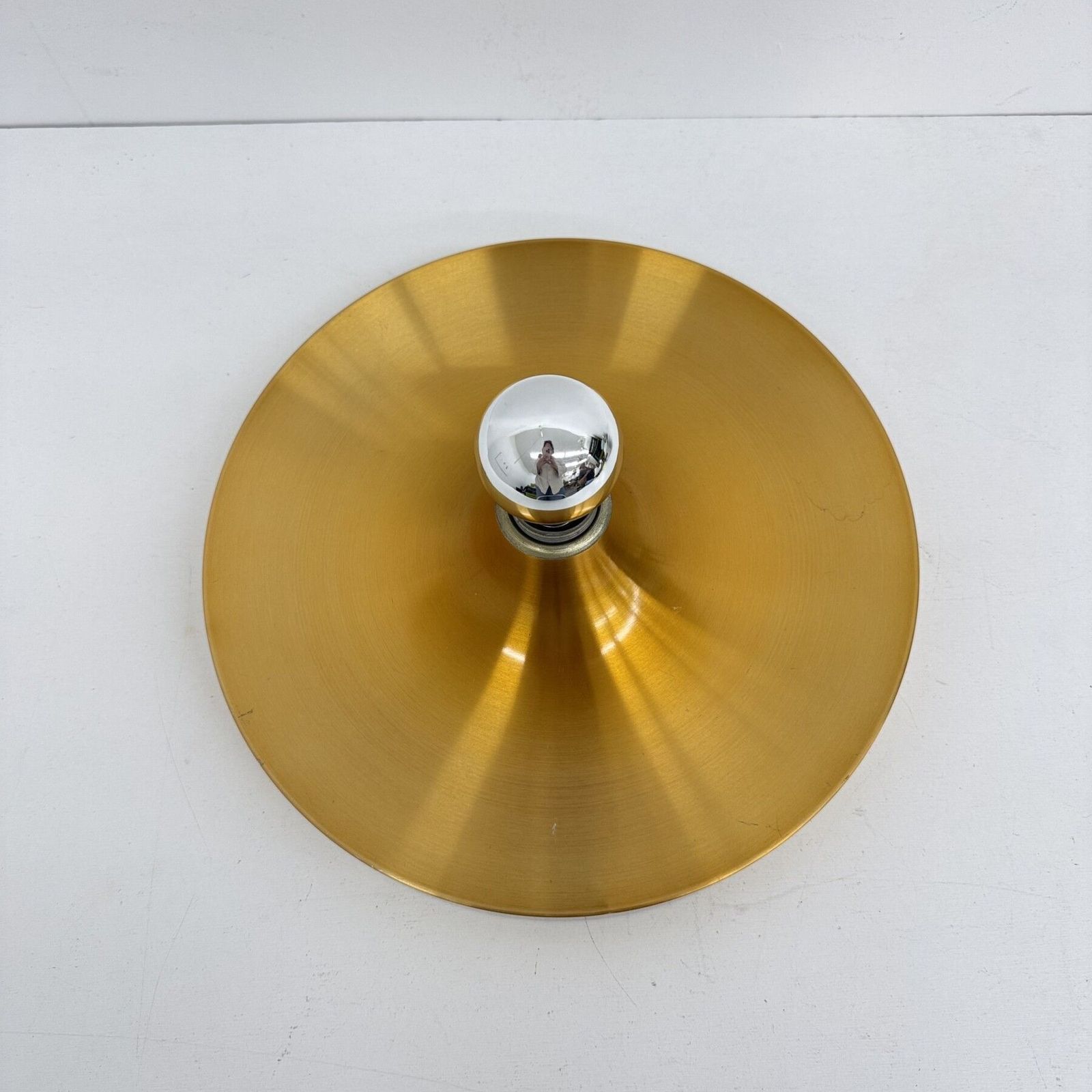 Lighting Vintage Rose Gold Disc Wall Lamp Sconce , 1970s Germany photo
