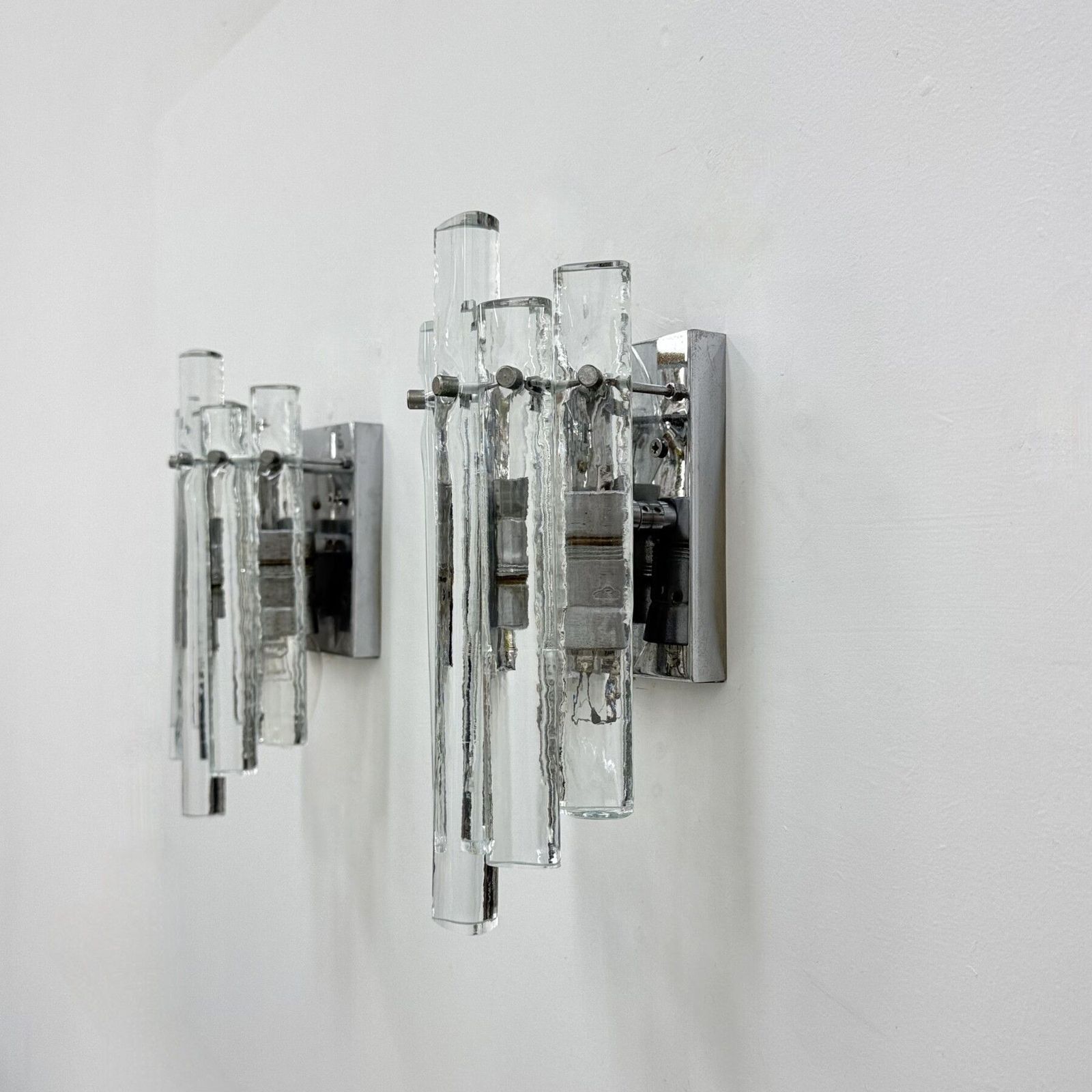 German Crystal Rod Sconces From Kinkeldey, 1970s, Set Of 2 photo for sale