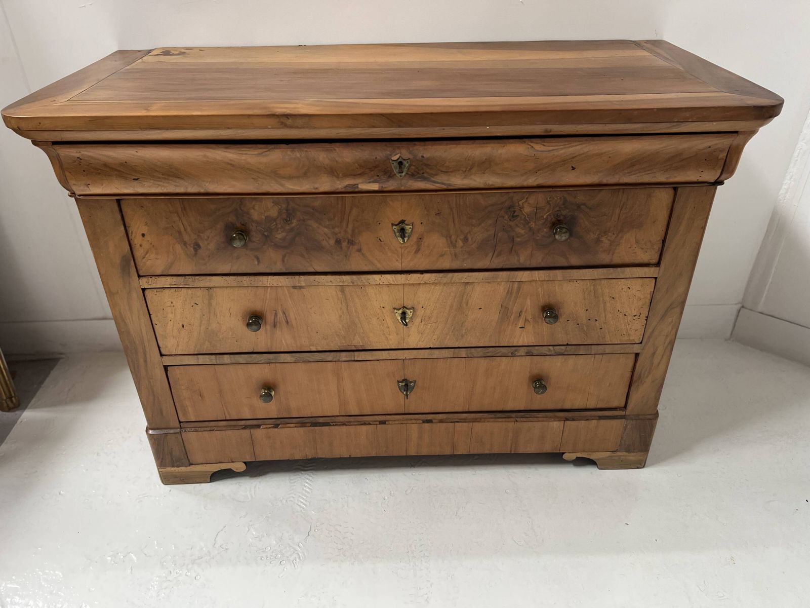 photo for sale Louis Philippe Chest Of Drawers In Solid Cherry Wood, 19th Century.