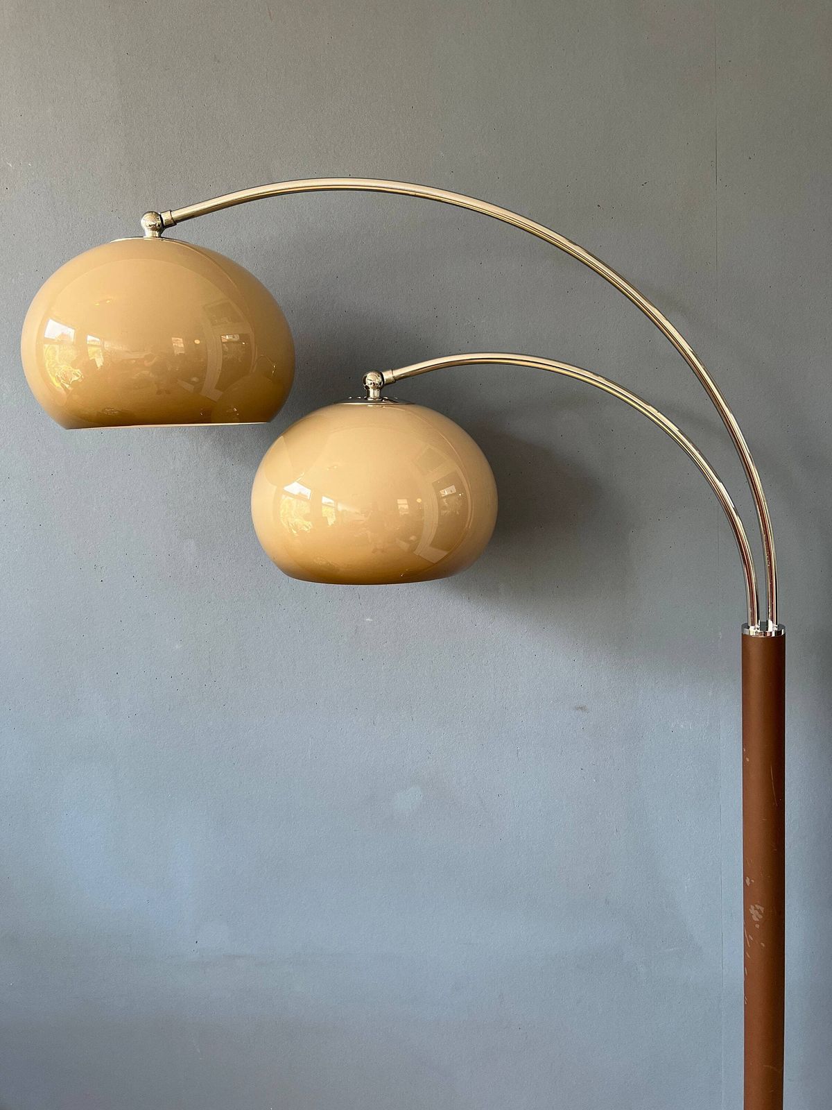 Mid Century Dijkstra Double Arc Mushroom Floor Lamp photo vinterior
