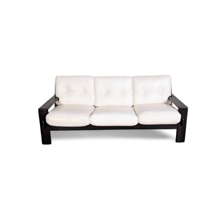 Original Asko Finland Sofa Couch Esko Pajamaes Three Seater Leather