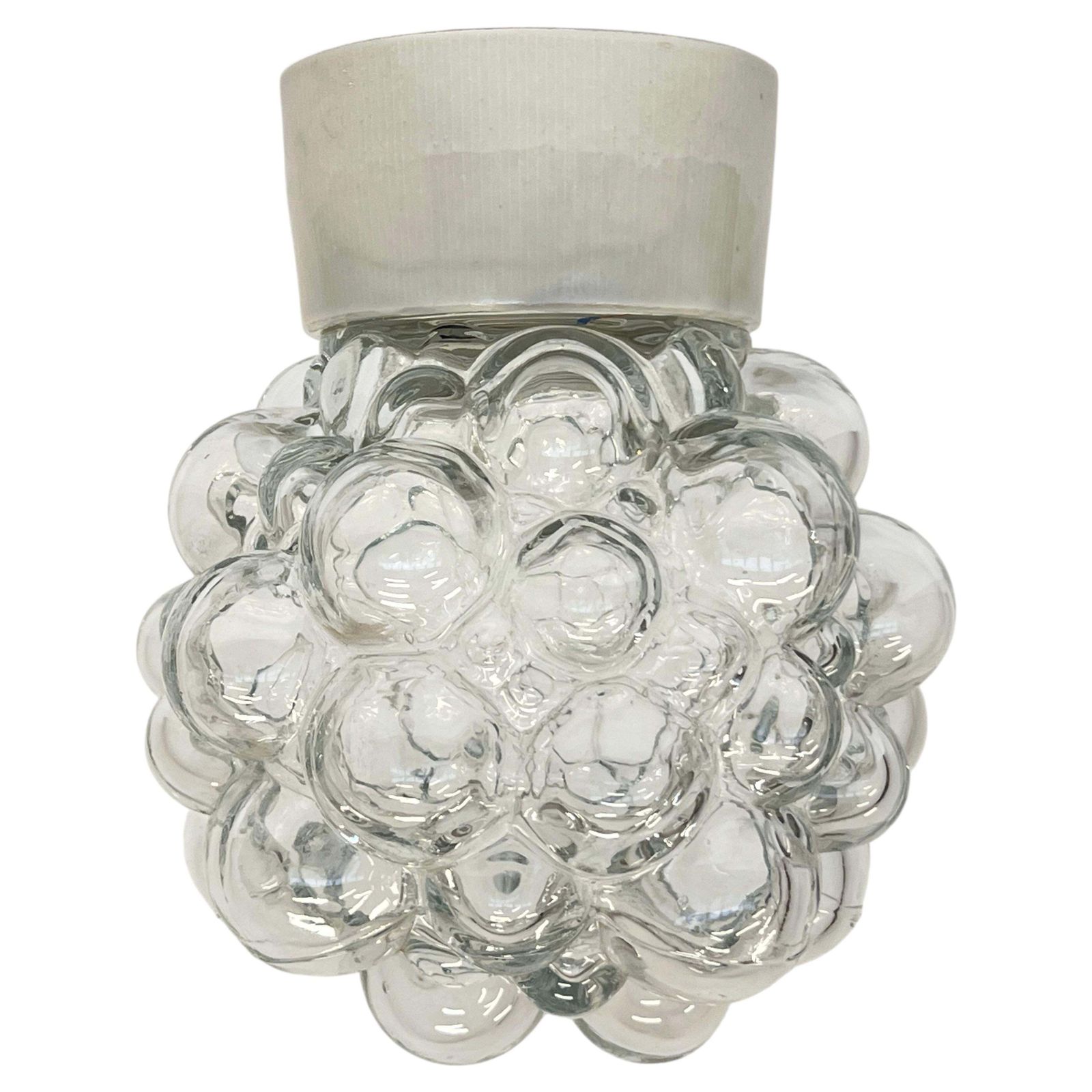 Design glazen mid-century wand- of plafondlamp, plafondlamp (flushmount), jaren 1970
