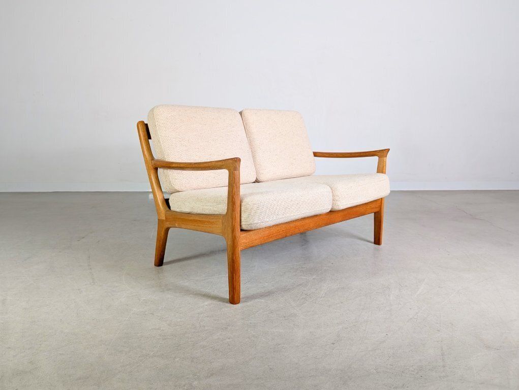 Two Seater Sofa Couch France & Søn Ole Wanscher Senator Teak photo 1838.0