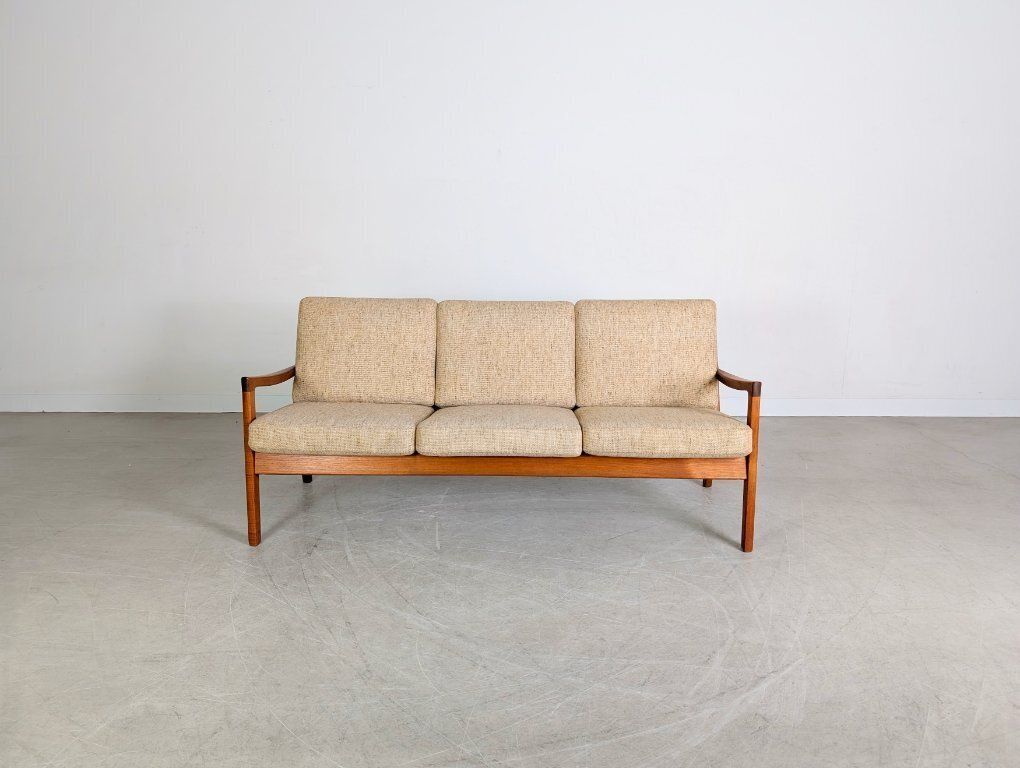 Canapé mid-century France & Søn, modèle Ole Wanscher, 3 places en teck photo furniture