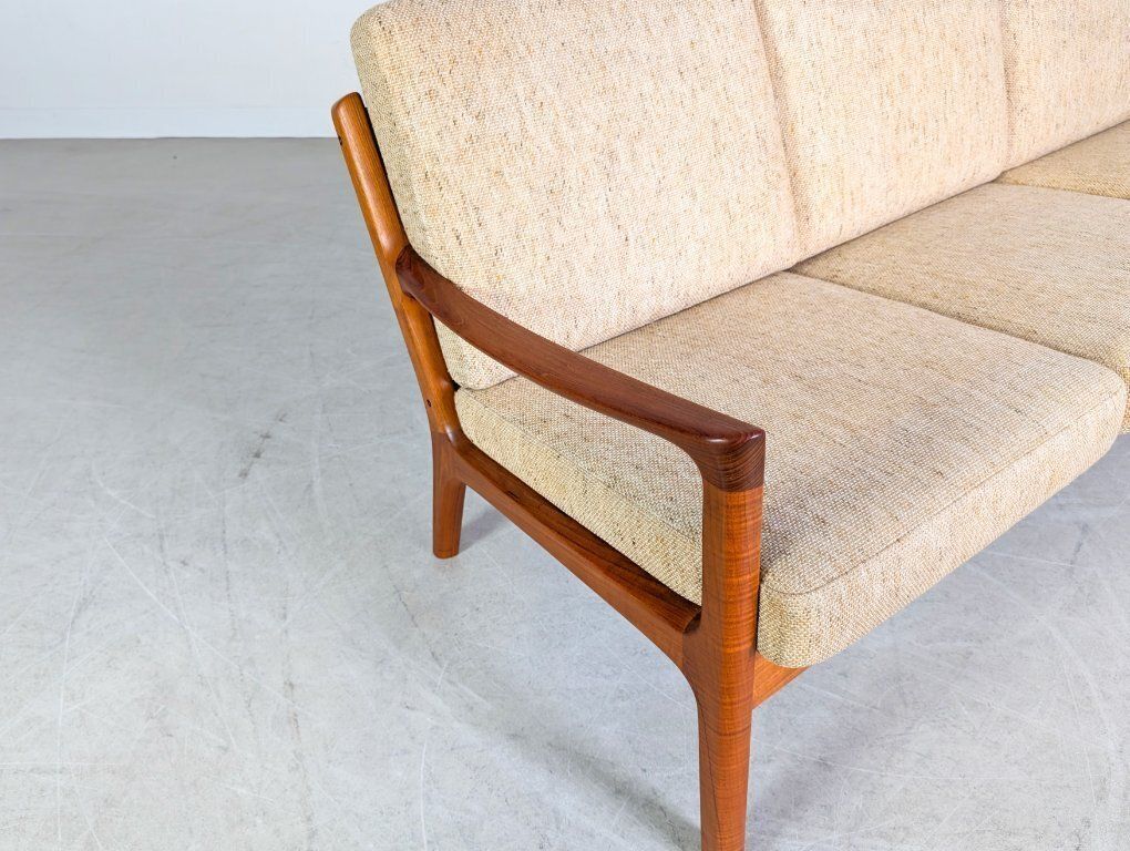 Midcentury Sofa France & Søn Couch Ole Wanscher Three Seater Teak2 photo vintage