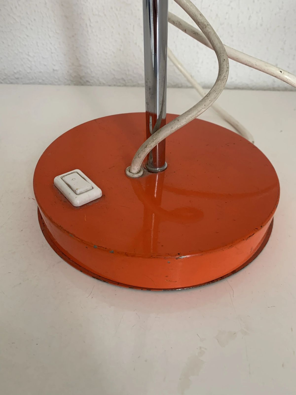 Vintage 1960s Delmas Desk Lamp, Carrot Orange   44 Cm photo vinterior