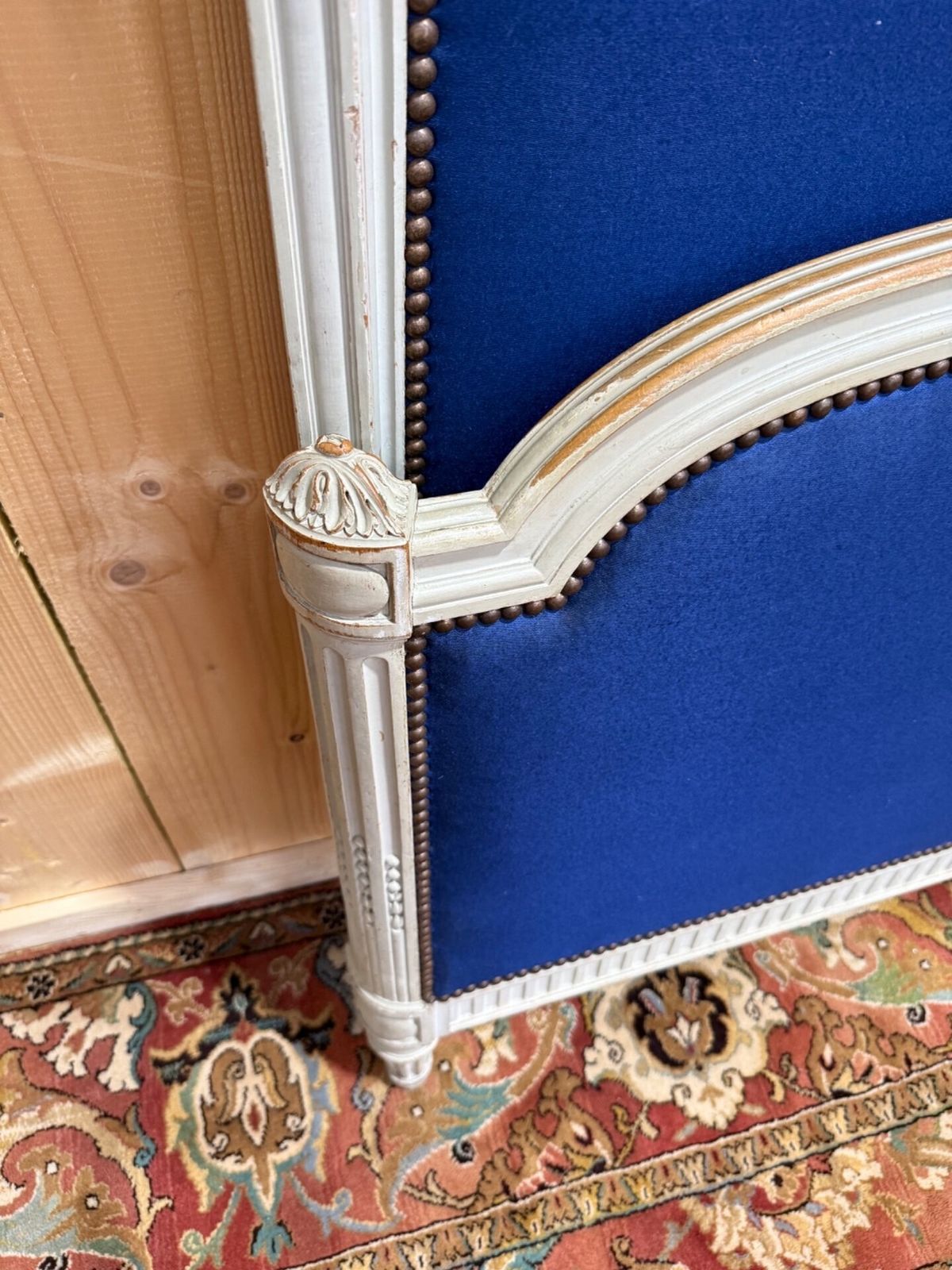 Tête Et Pied De Lit – Style Louis XVI – Bois Peint – Atelier Parisien photo 926.0