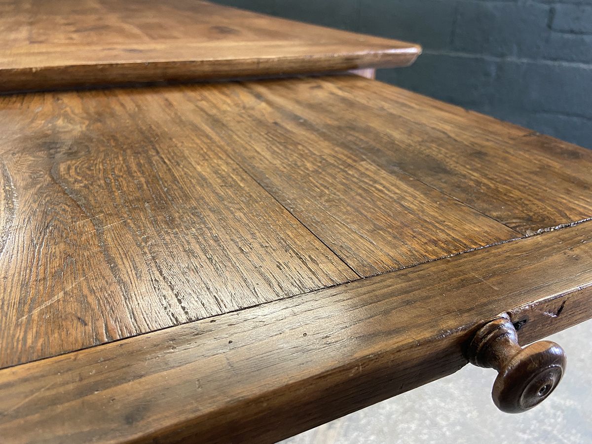 Furniture French Provincial Walnut Serving Table With Side Slide, Circa 1880 photo