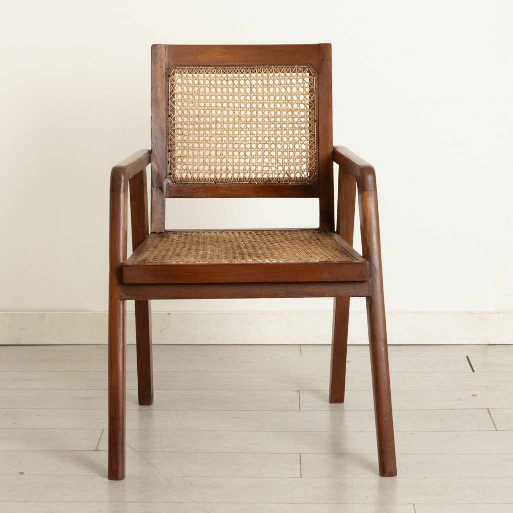 Teak & Cane Armchair Attributed To Balkrishna Vithaldas Doshi For The Indian Institute Of Management At Ahmedabad, 1962 photo furniture