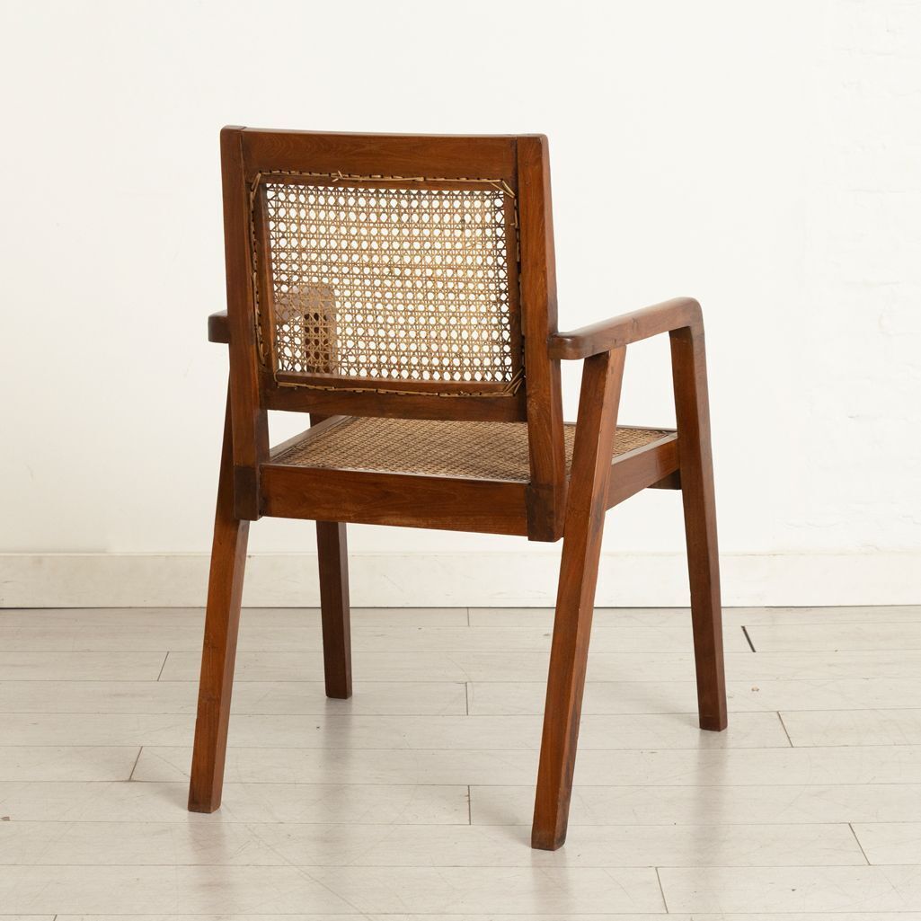 Teak & Cane Armchair Attributed To Balkrishna Vithaldas Doshi For The Indian Institute Of Management At Ahmedabad, 1962 photo Furniture