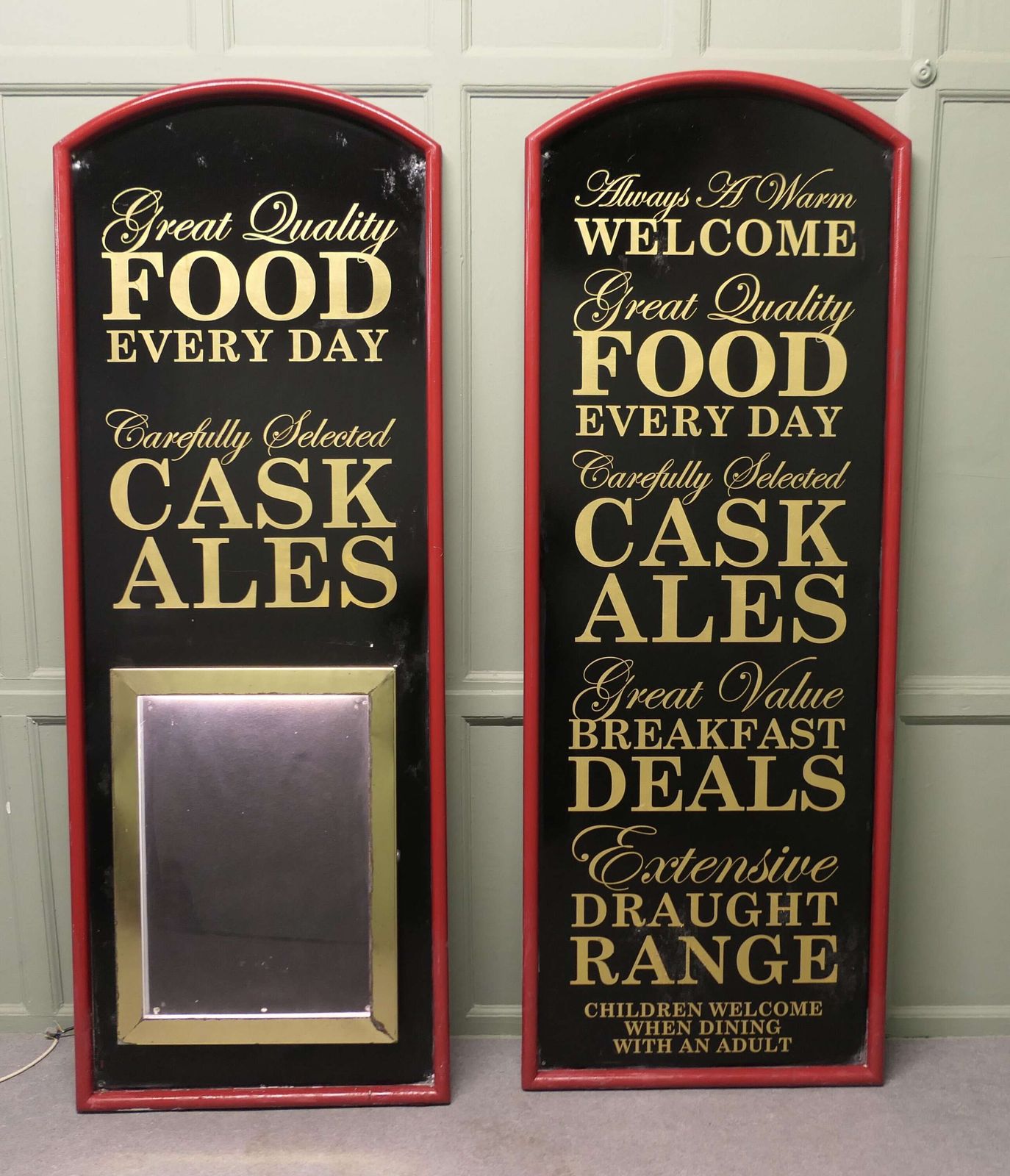 6ft Illuminated Menu Board & Restaurant Welcome Board These Are Matching Hand Painted
