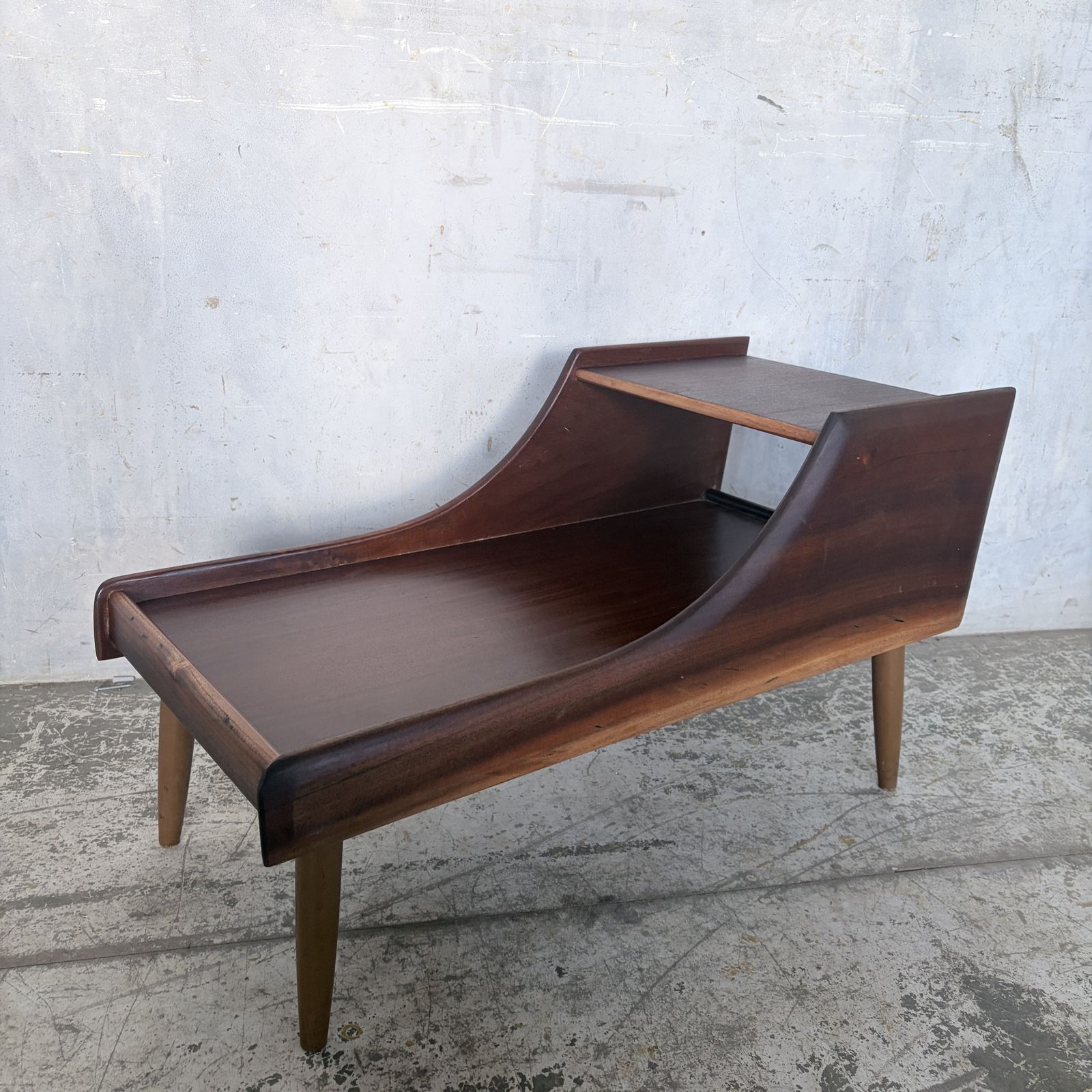 Chippy Heath Teak Telephone Bench Side Table Mid Century photo furniture
