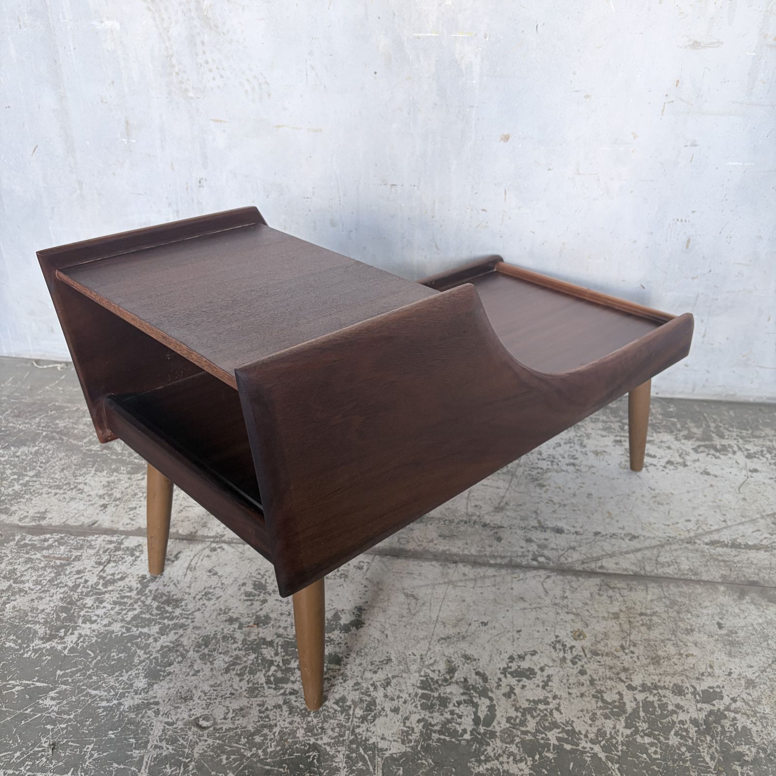 Chippy Heath Teak Telephone Bench Side Table Mid Century photo vintage