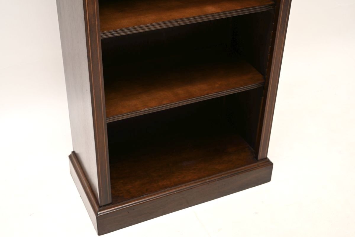Antique Inlaid Mahogany Open Bookcase photo Furniture