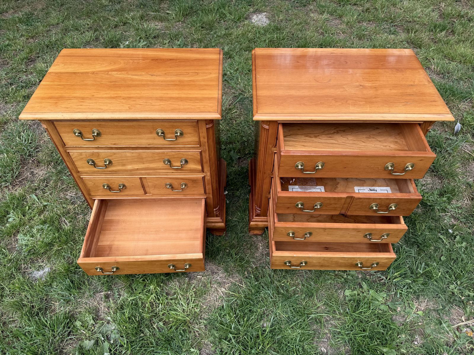 Pair Of Regency Style Bedside Tables Chest Of Drawers Stickley Side Tables photo for sale