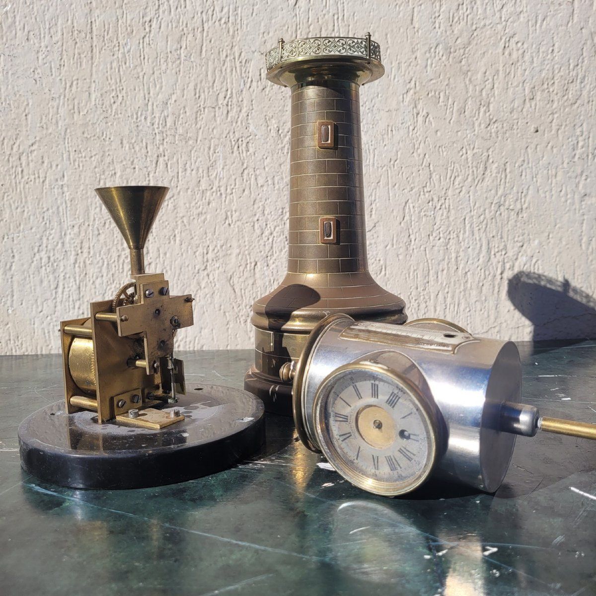 Bronze Lighthouse Clock, France, Late 19th–Early 20th Century photo Home Decor