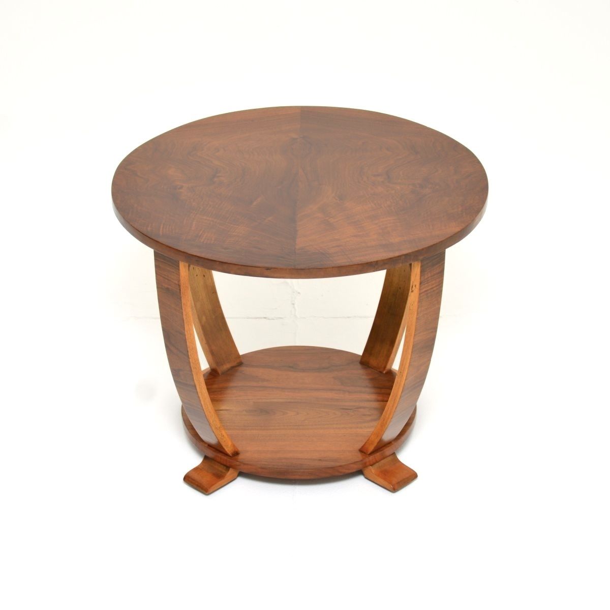 Art Deco Figured Walnut Occasional Side / Coffee Table