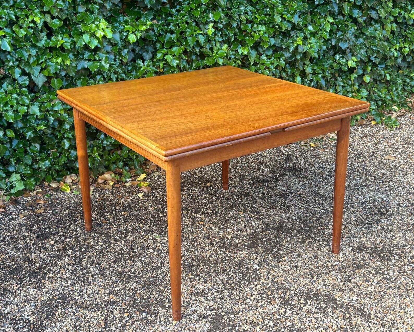 Danish Mid Century Extending Dining Table photo furniture