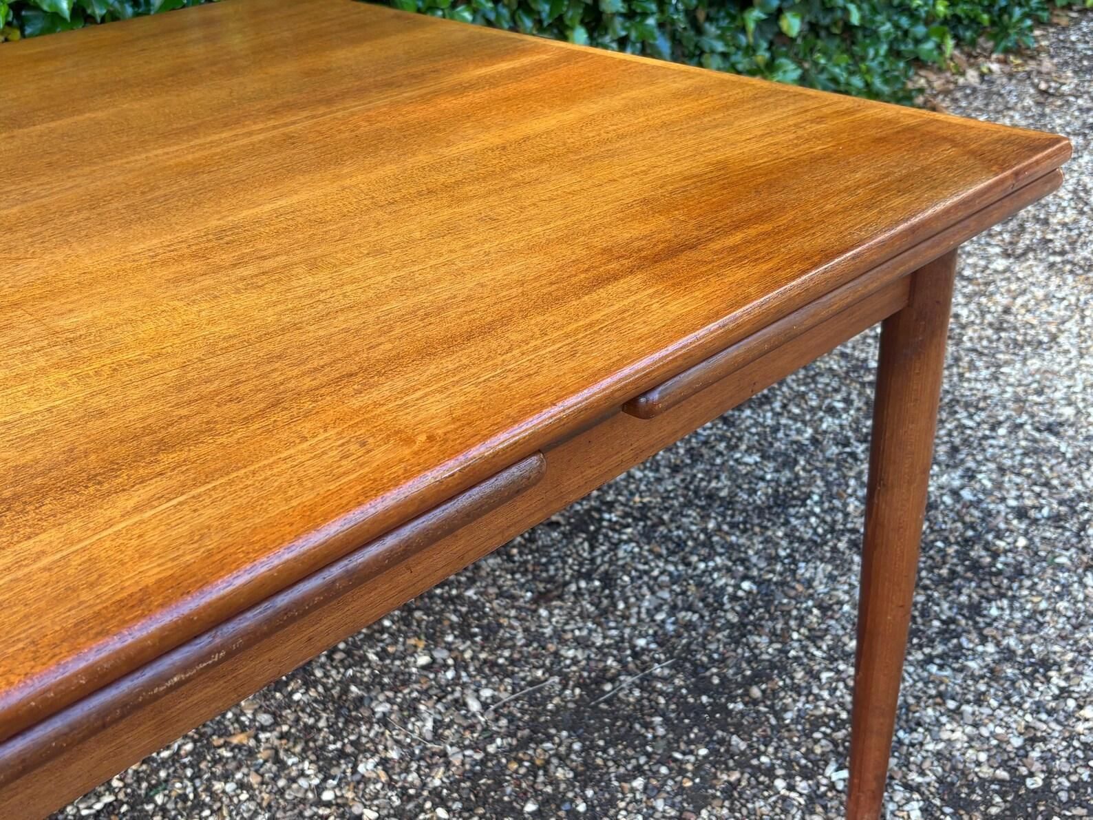 Danish Mid Century Extending Dining Table photo vintage