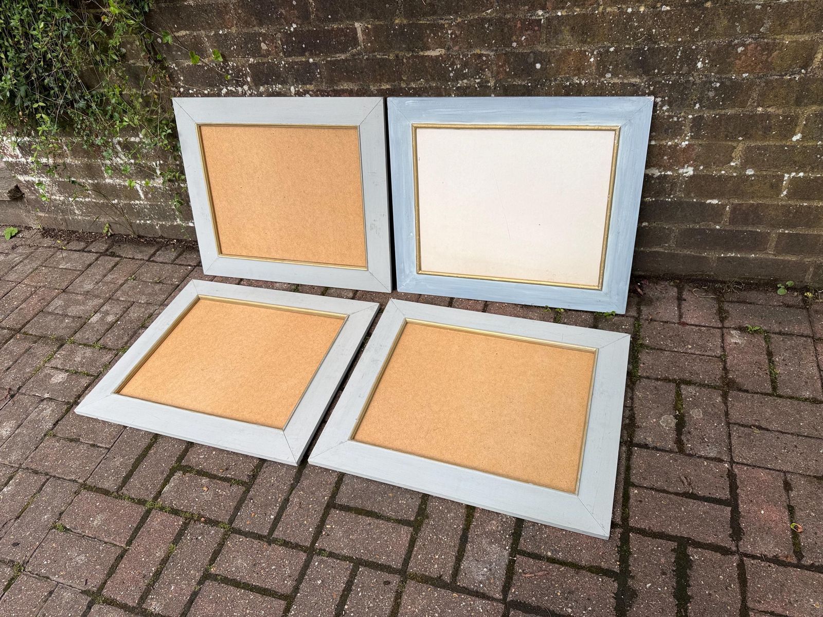 Set Of Four Large Shabby Chic Distressed Wooden Picture Frames photo furniture