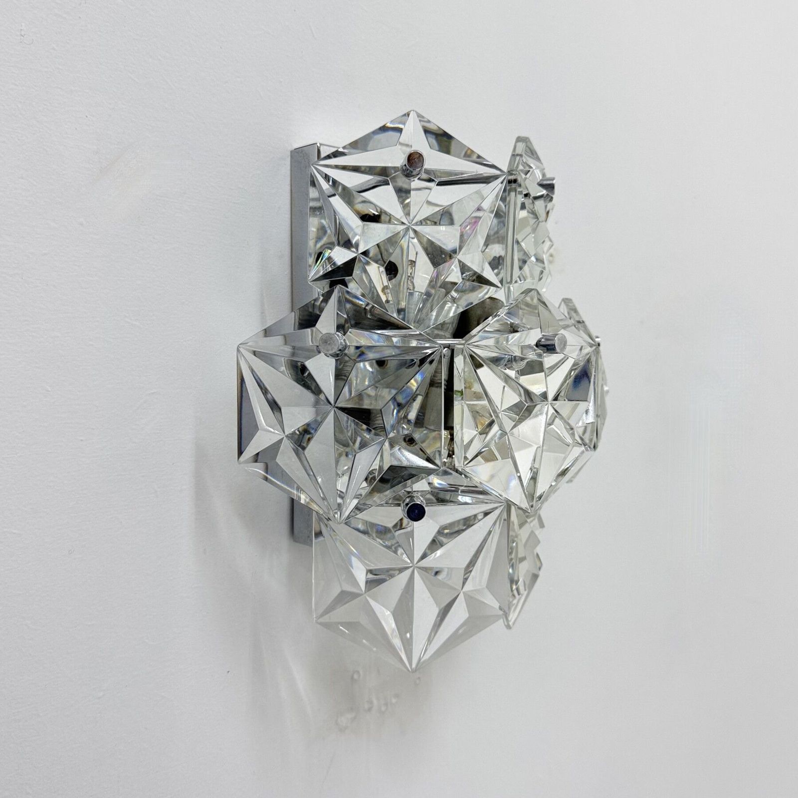 Mid Century Crystal Sconce By Kinkeldey , Germany , 1970s photo buy