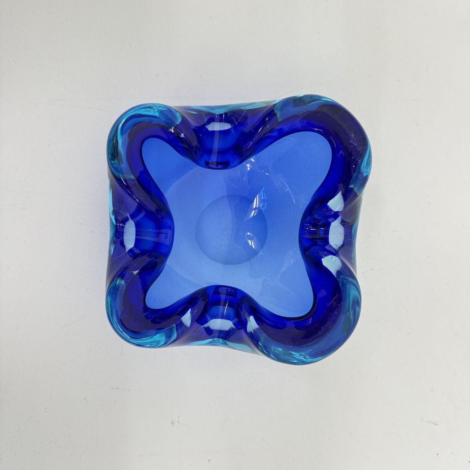 Woonaccessoires Mid-Century Design Set van 6 Blauwe Murano Glazen Schalen, jaren 1970 photo