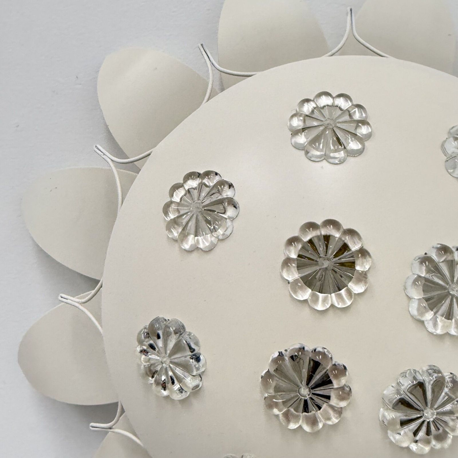 photo vinterior Set Of 2 Emil Stejnar Wall Lamp With Flower Crystals , 1950s Vienna