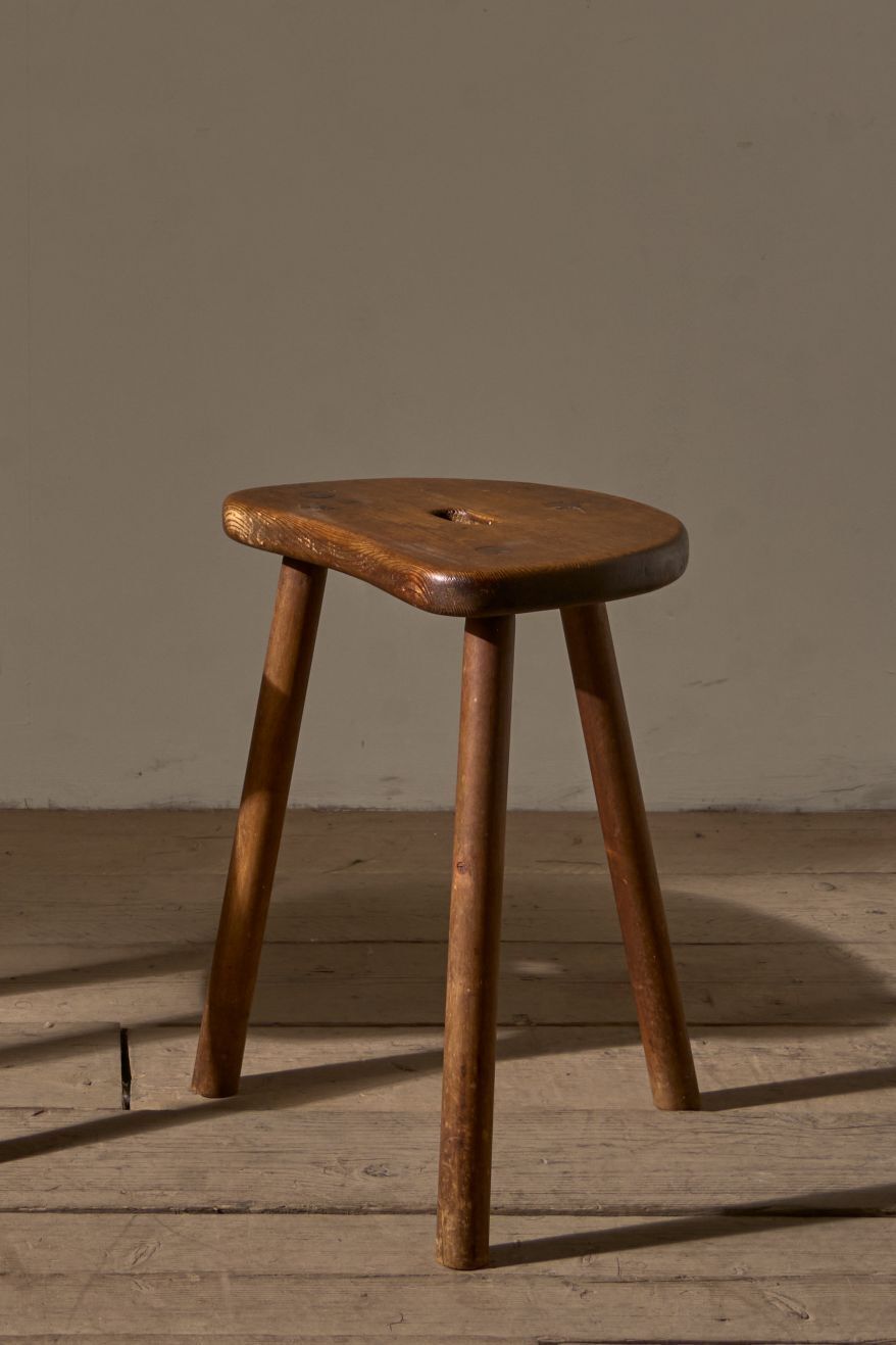 Pair Of 19th Century Pine Vernacular Stools photo furniture