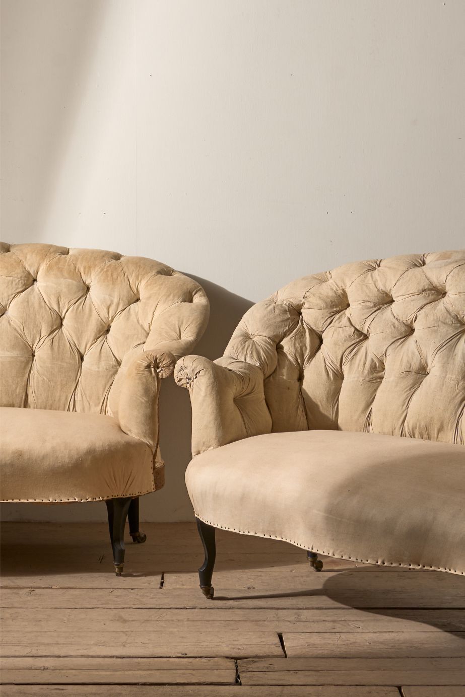 Rare Pair Of Napoleon III Buttoned Back Sofas photo furniture