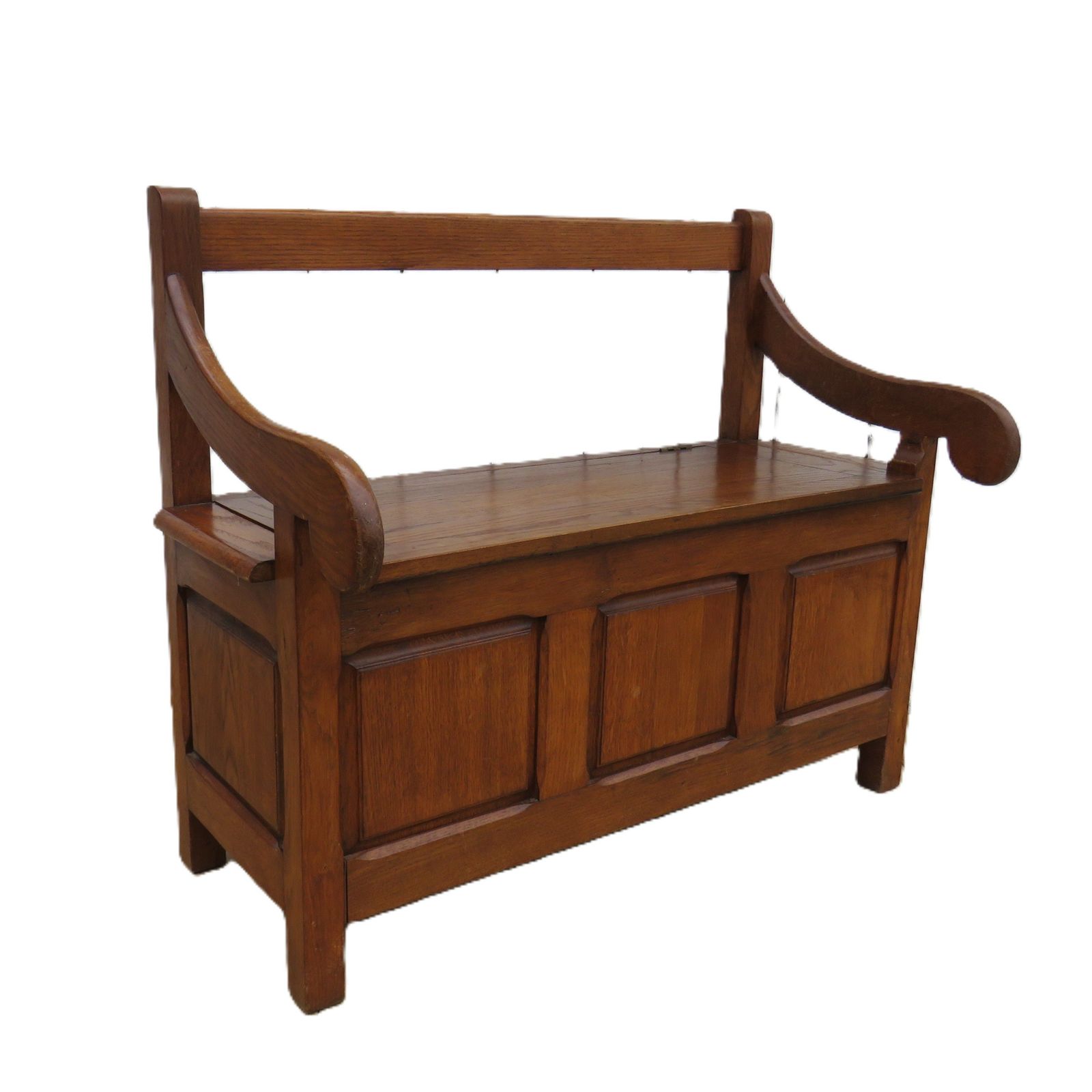 1930's Oak Hall Bench