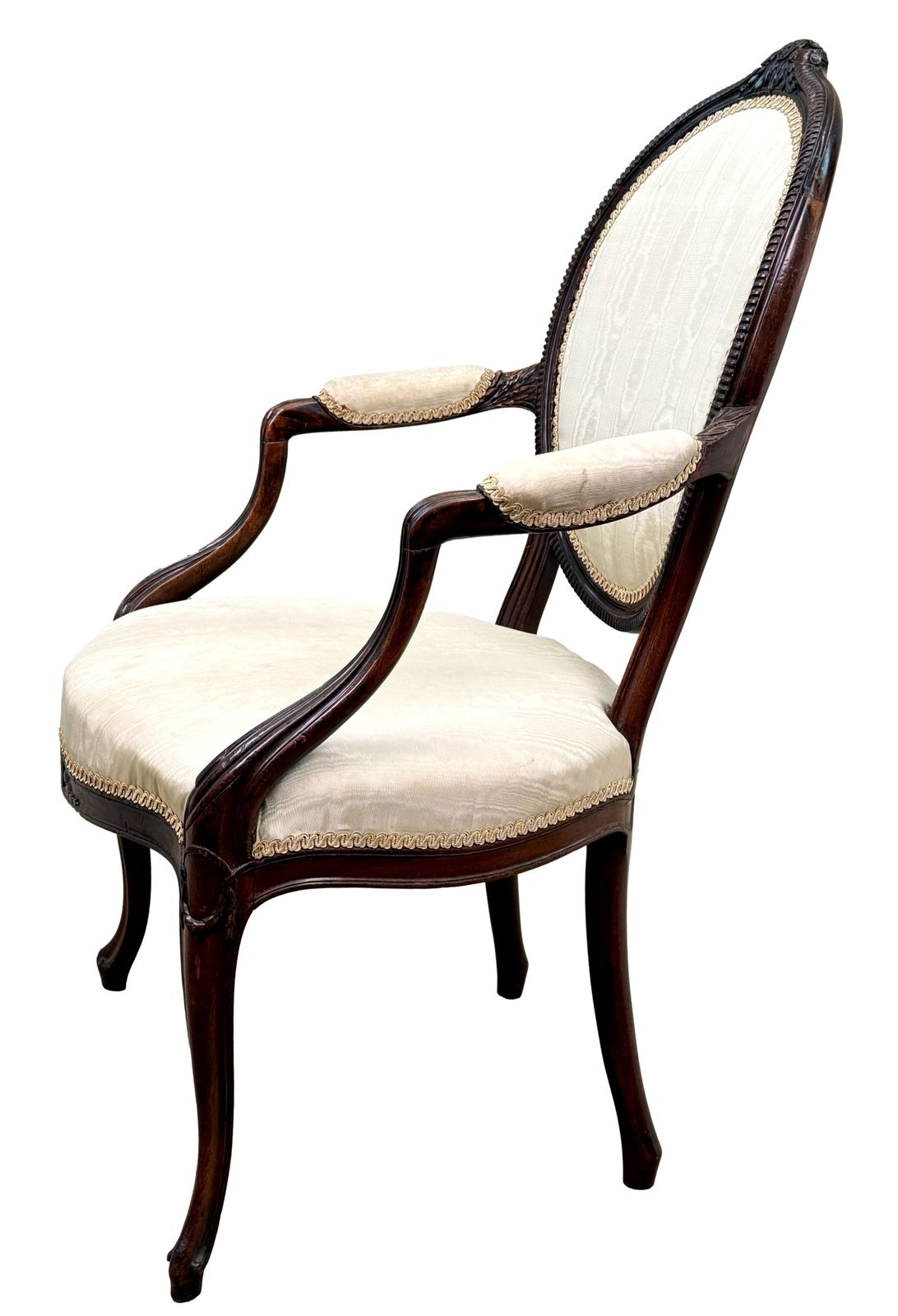 Georgian 18th Century English Hepplewhite Mahogany Salon Chair (England, Circa 1780) photo vinterior