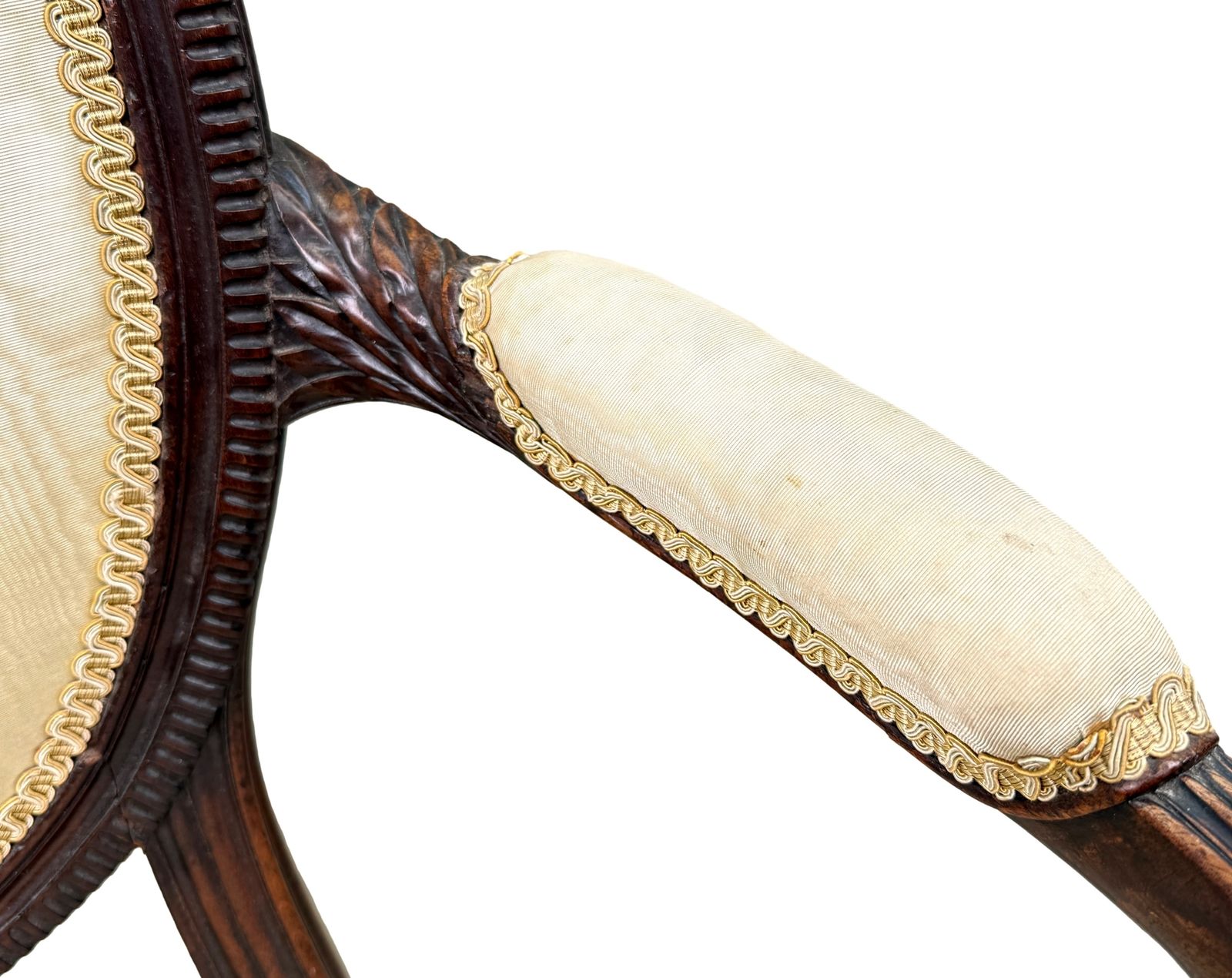 Furniture Georgian 18th Century English Hepplewhite Mahogany Salon Chair (England, Circa 1780) photo