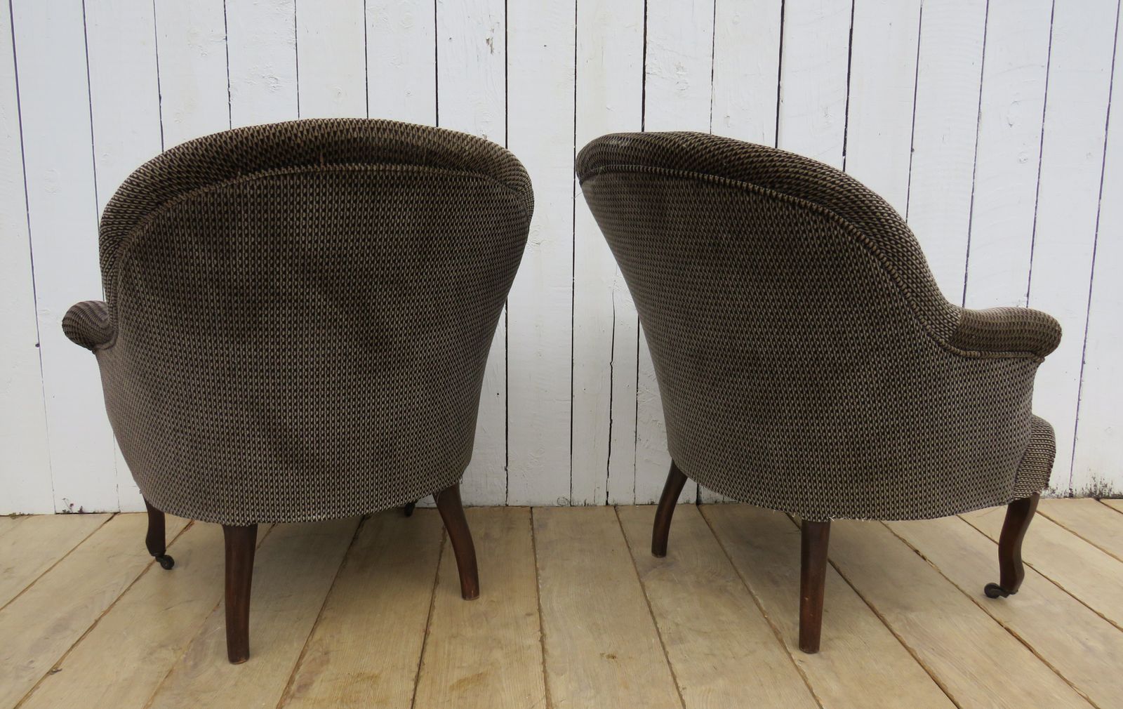 Pair Of Antique Napoleon III Tub Armchairs photo for sale