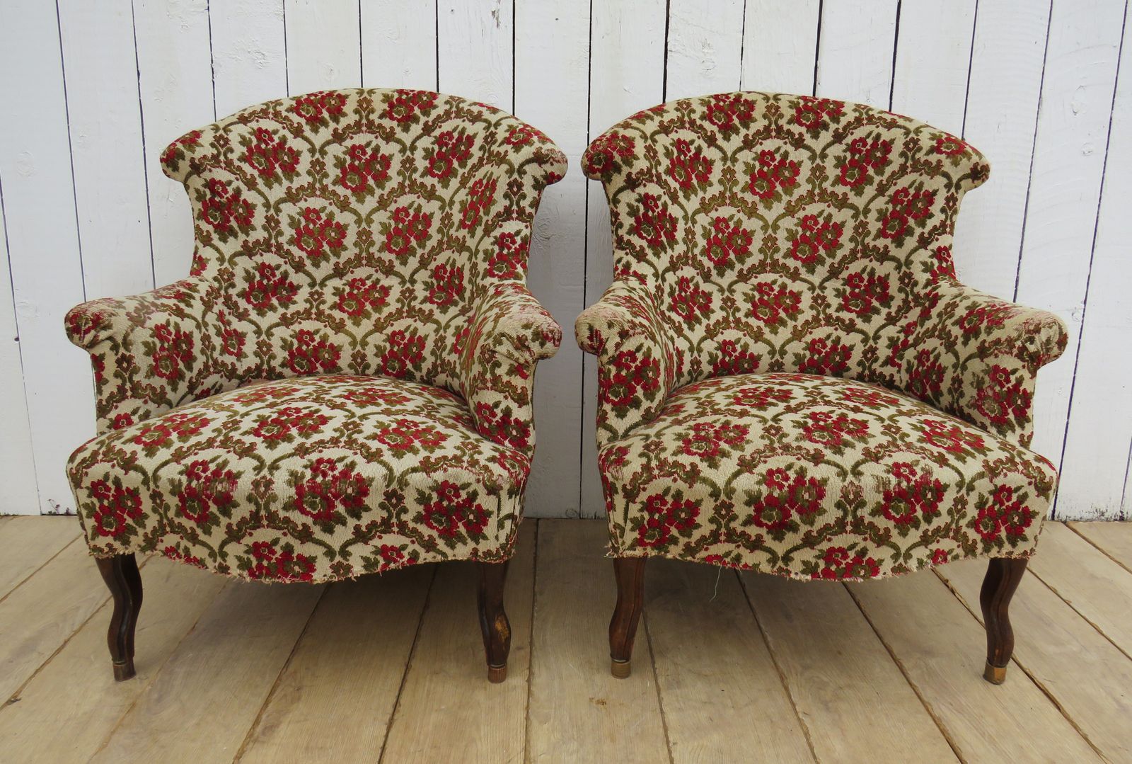 Pair Of Antique Napoleon III Tub Armchairs photo furniture