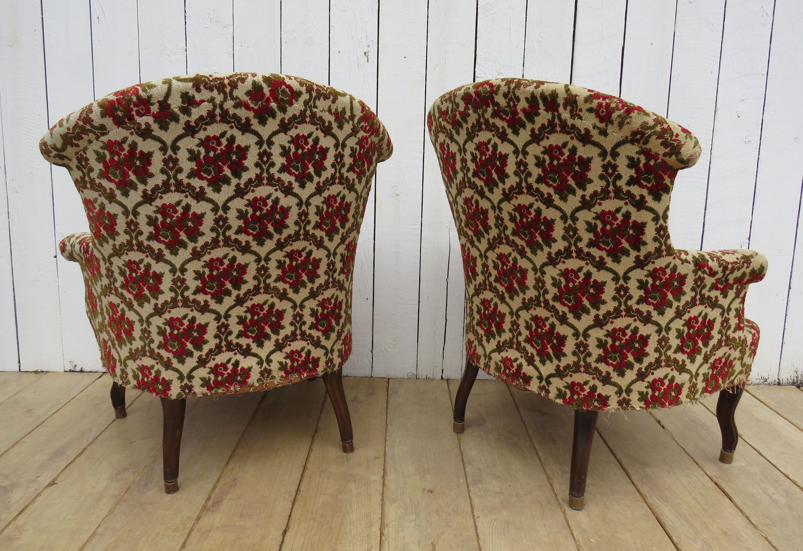 Pair Of Antique Napoleon III Tub Armchairs photo for sale
