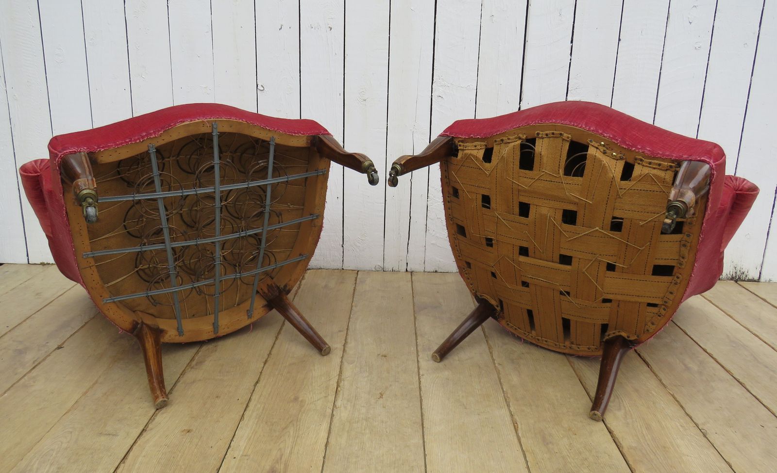 Pair Of Antique Napoleon III Tub Armchairs photo vintage