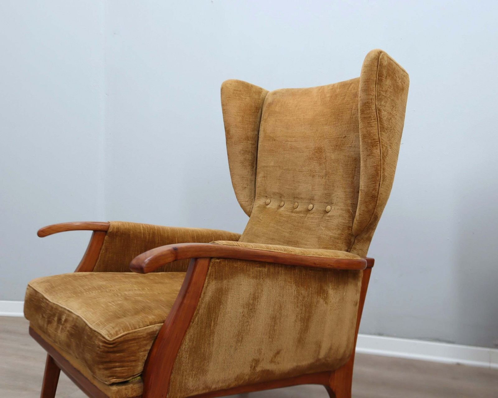 1950s Camea Italian Reclining Armchairs Dralon Velvet, Set Of 2 photo buy