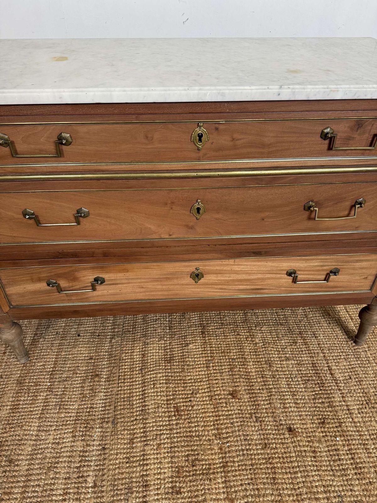 photo for sale Louis XVI Style Scrubbed Mahogany Commode  Chest Of Drawers