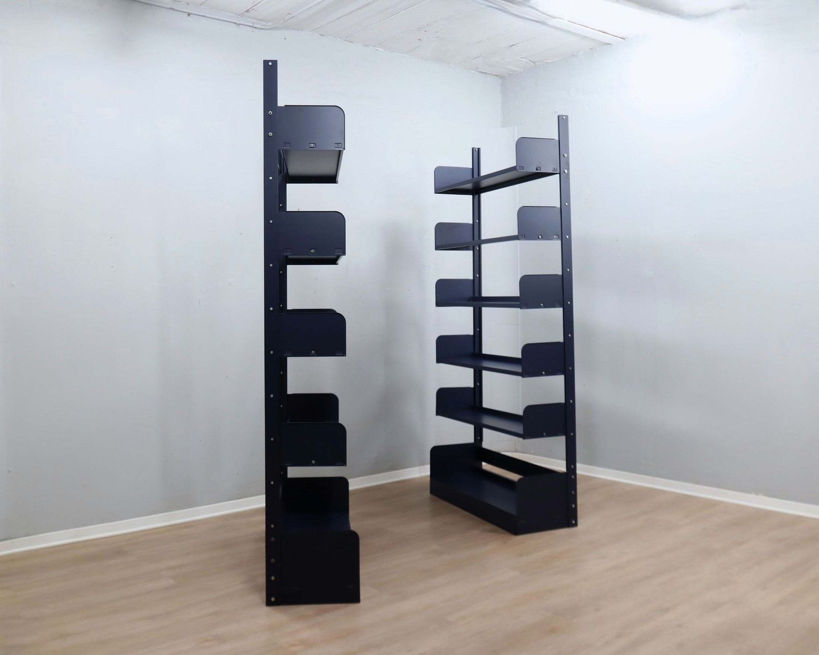 Restored Congresso Modular Metal Bookcase Lips Vago 1970s, Set Of 2